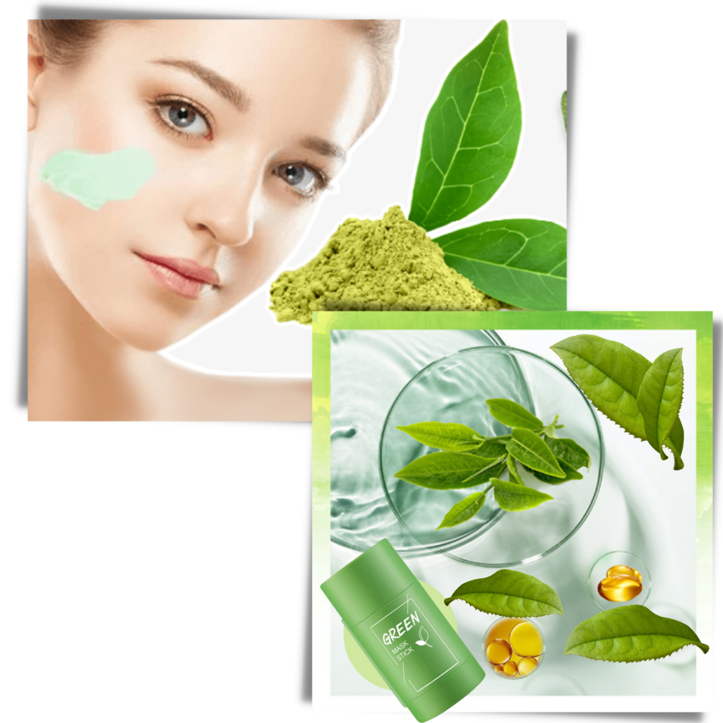 Masque au thé vert pour le nettoyage en profondeur des pores et l'élimination des points noirs. - Ozerty