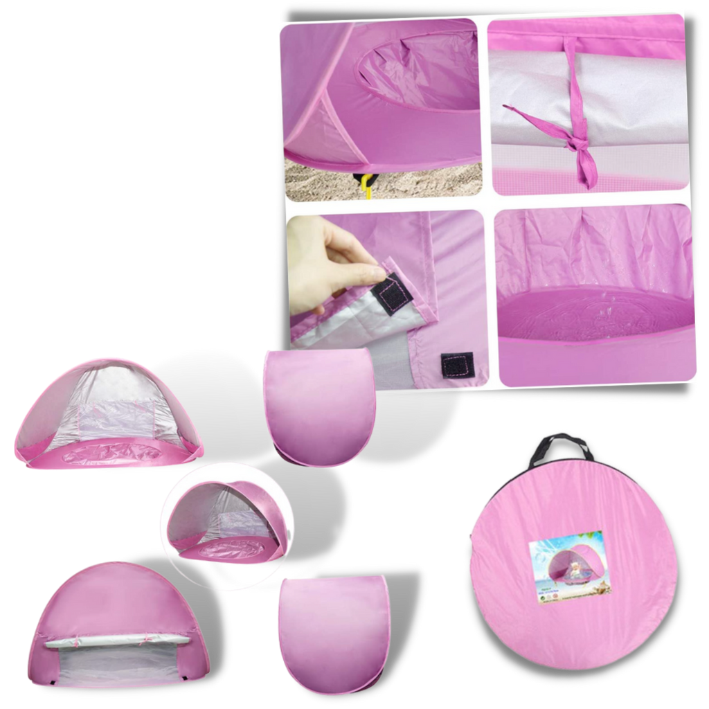 Tente de plage portative pour bébé avec mini-piscine - Ozerty