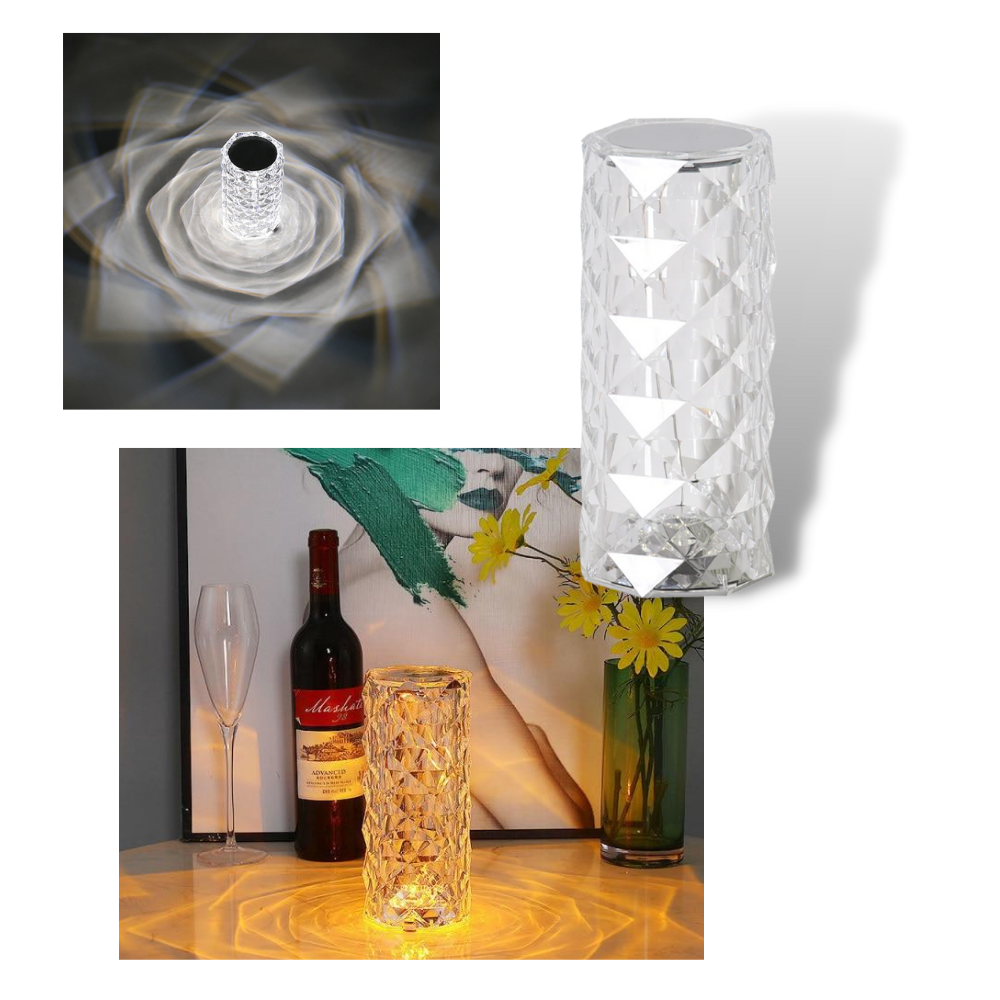 Lampe de luxe en cristal pour table - Ozerty