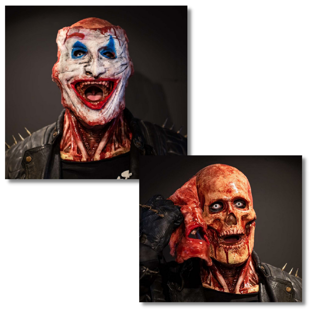 Double masque d'horreur réaliste d'Halloween  - Ozerty