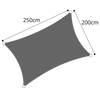 Voile d'ombrage rectangulaire résistant aux intempéries - Ouistiprix