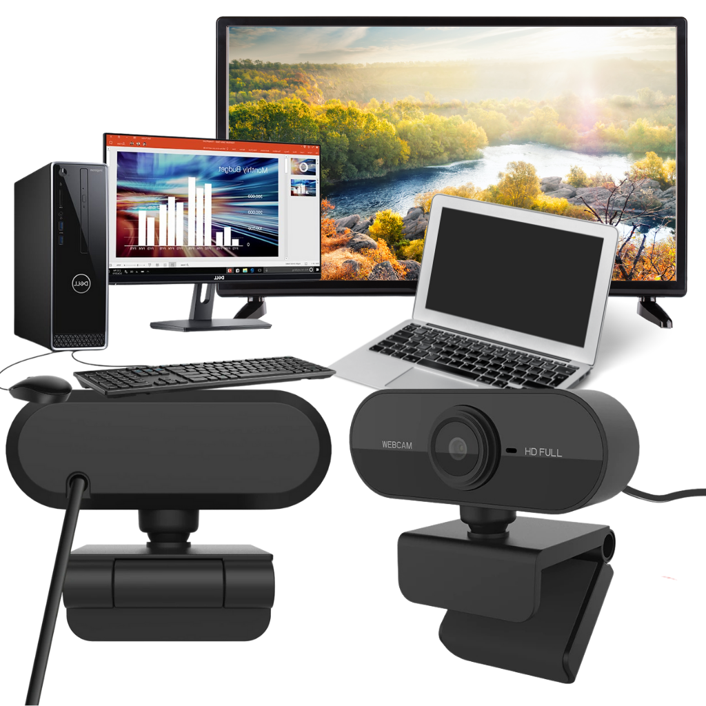 Webcam USB HD 1080p rotative avec microphone - Ozerty