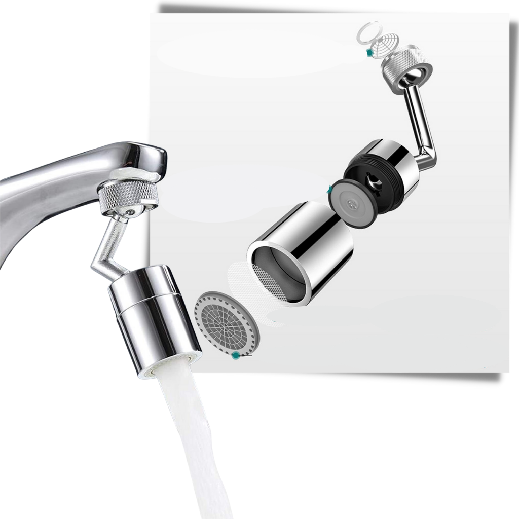 Buse de robinet rotative anti-éclaboussures orientable à 360°. - Ozerty