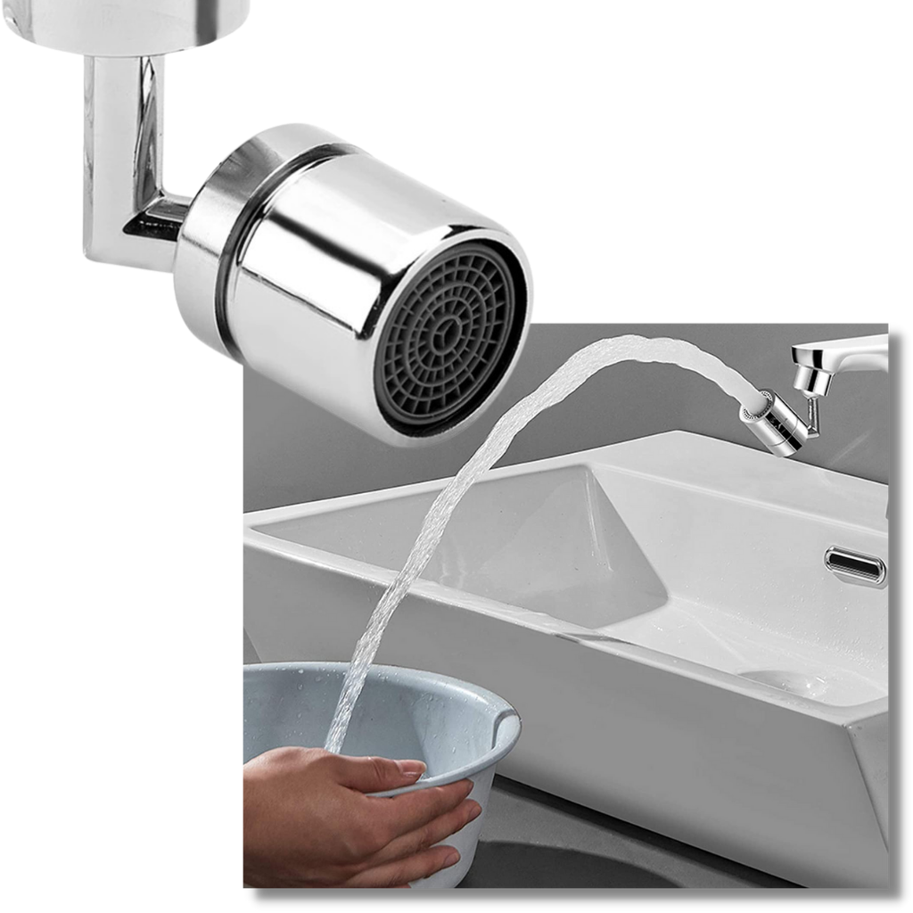 Buse de robinet rotative anti-éclaboussures orientable à 360°. - Ozerty