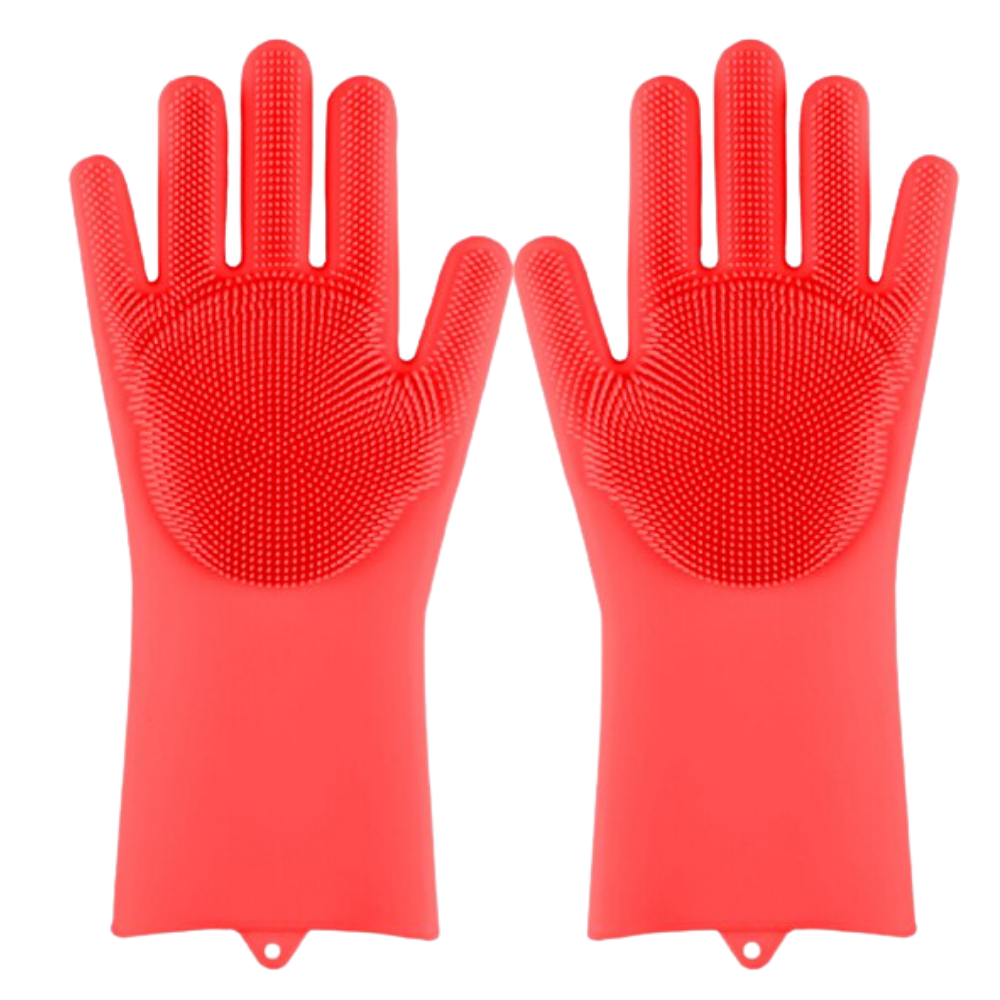 Multi-use silicone dishwashing gloves
