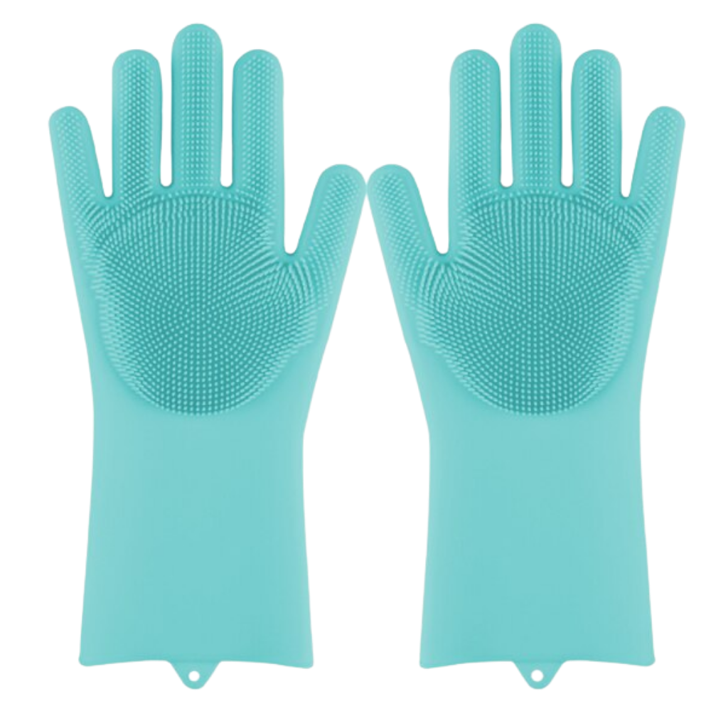 Multi-use silicone dishwashing gloves