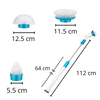 Brosse de nettoyage électrique avec manche d'extension - Ozerty
