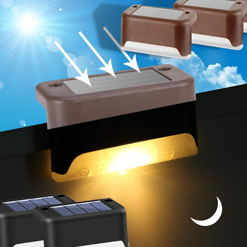 Lampes solaires à LED pour escalier (4 unités) - Ozerty