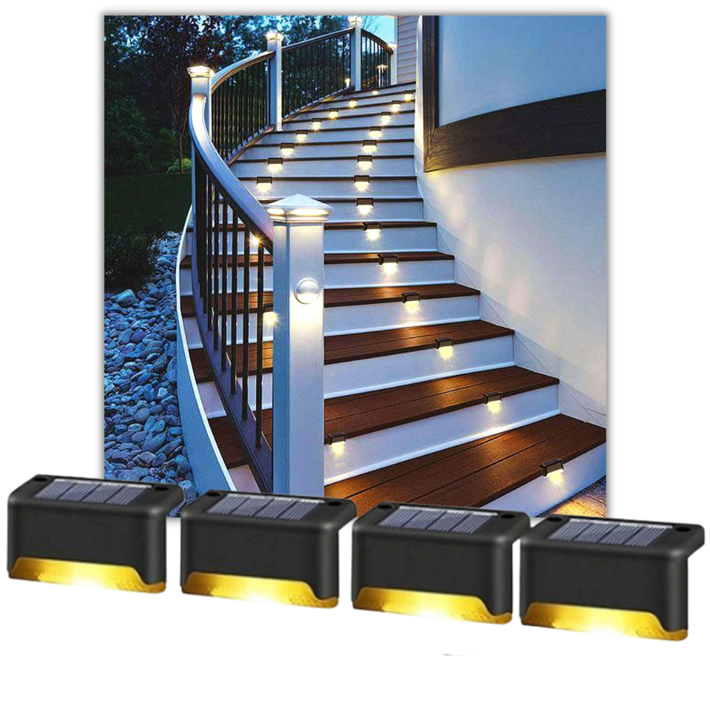 Lampes solaires à LED pour escalier (4 unités) - Ozerty