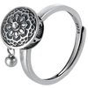 Bague pour femme avec mantra bouddhiste rotatif
