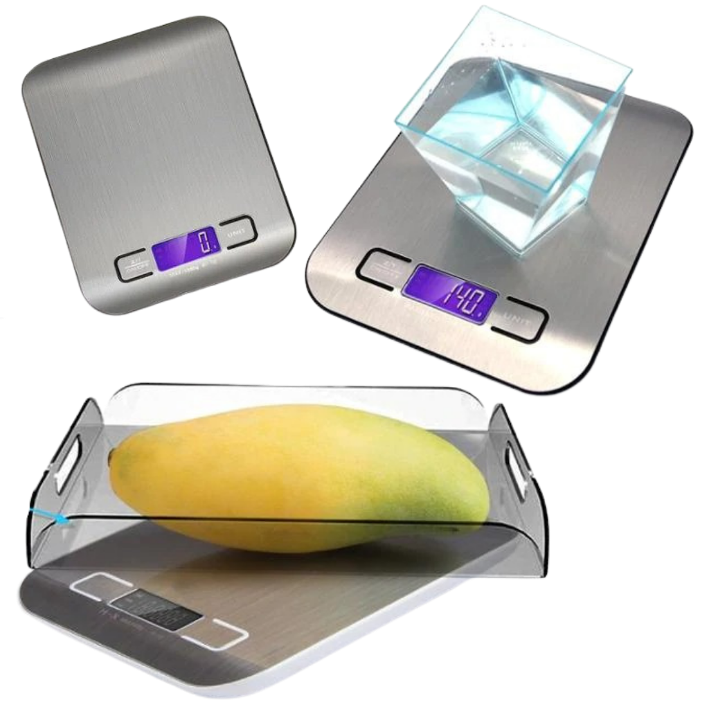 Balance de cuisine numérique LCD en acier inoxydable - Ozerty