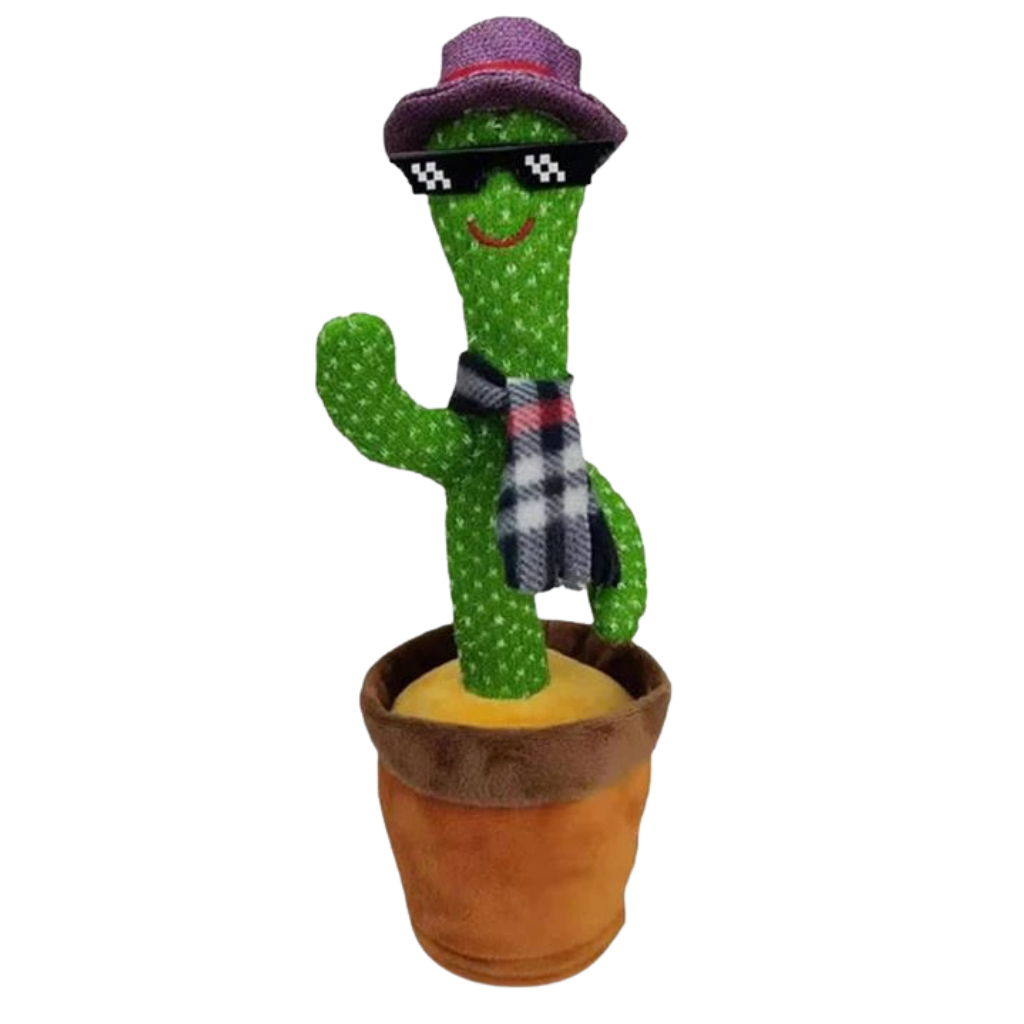 Cactus toy that dances and repeats what you say