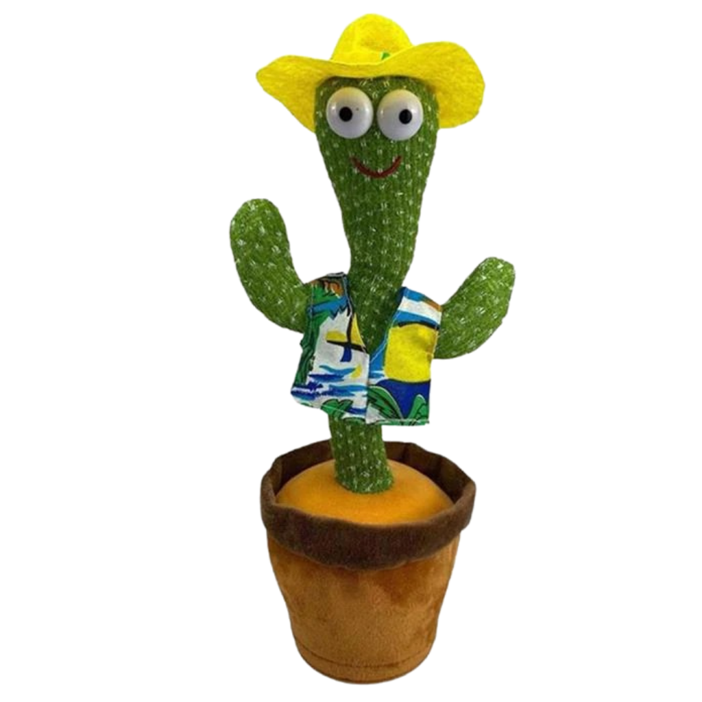 Cactus toy that dances and repeats what you say