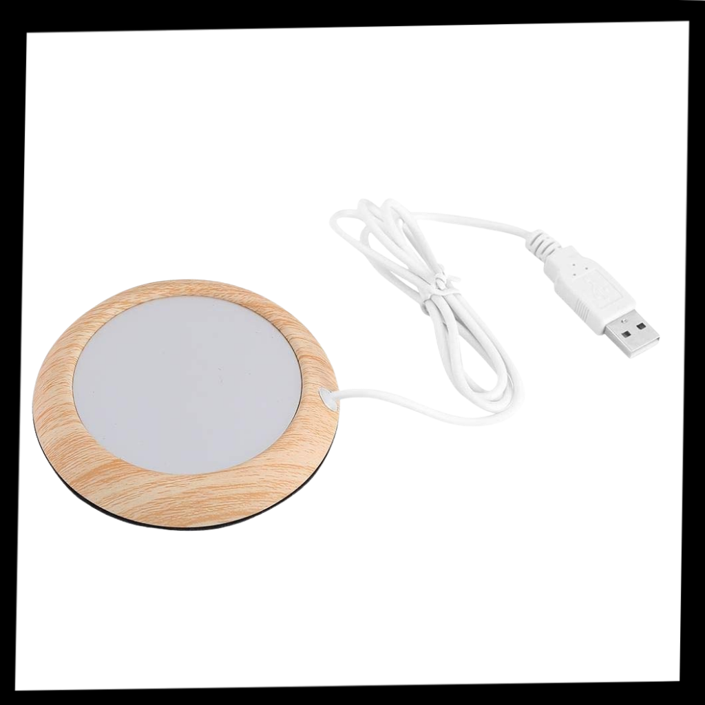 Chauffe-tasse USB électrique en bois  - Ozerty