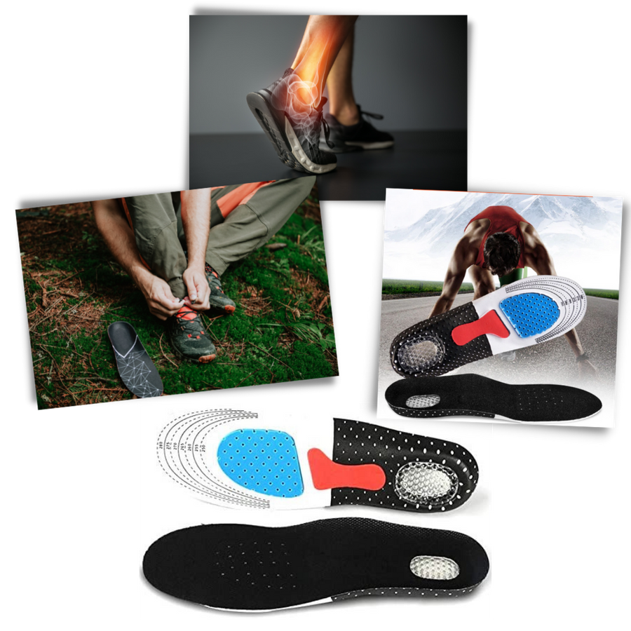 Semelles unisexes en gel pour chaussures de course