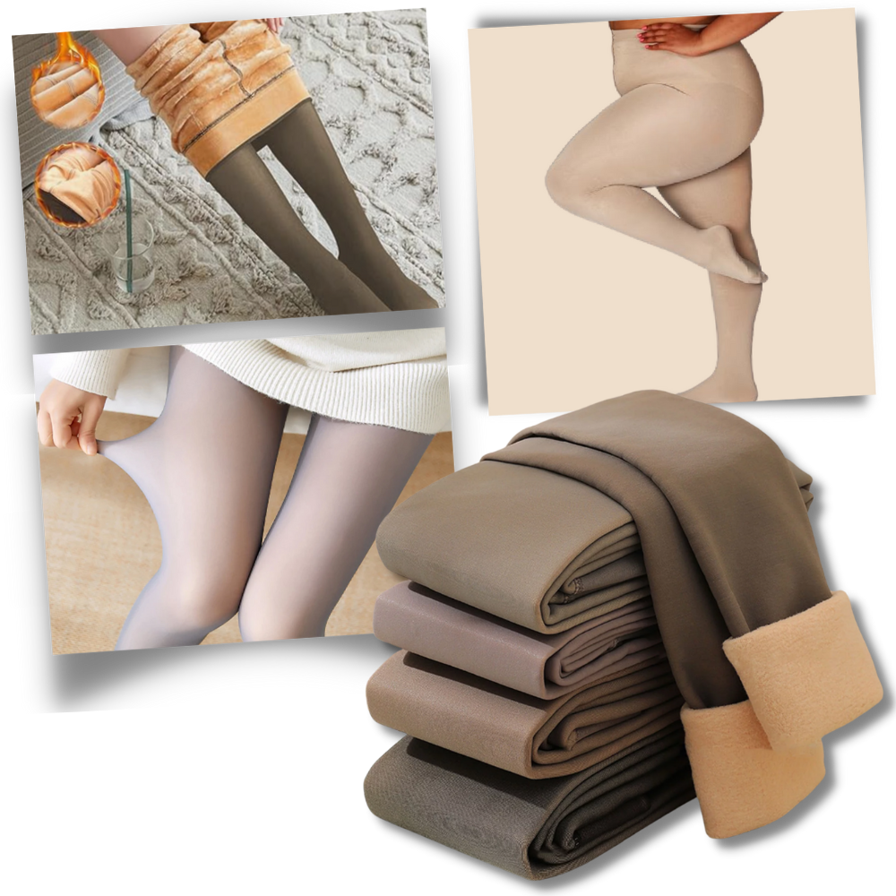Faux collants translucides doublés polaire - Ozerty