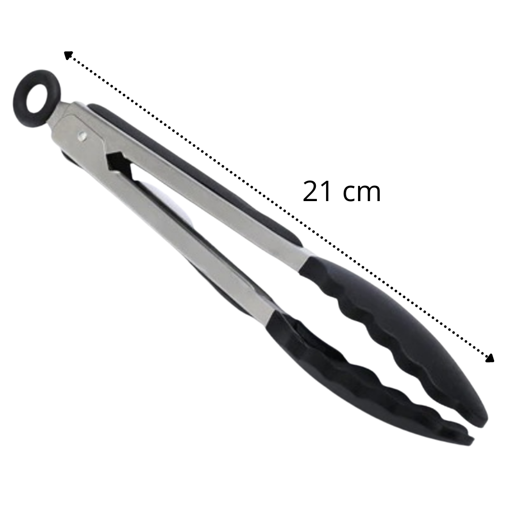 Barbecue tongs with silicone handle