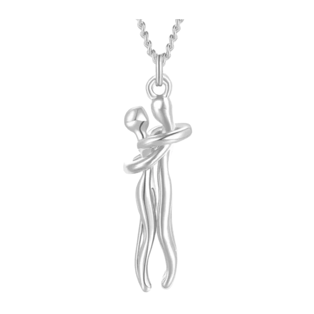 Collier de couple Câlin -Argent - Ozerty